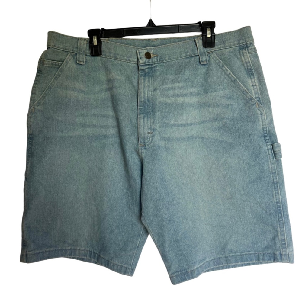 Mens Wrangler light blue denim shorts